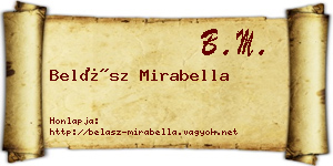 Belász Mirabella névjegykártya